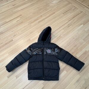 Jordan Kids Black Hooded Puffer Jacket
